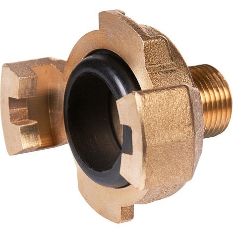 Raccordo rapido in ottone 41mm - Guarnizione NBR - Maschio BSP 12x17