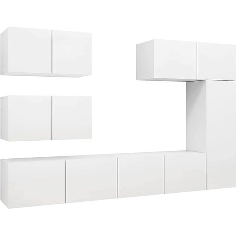 Maison Exclusive - Set de muebles de salón TV 6 piezas madera de (1/5)