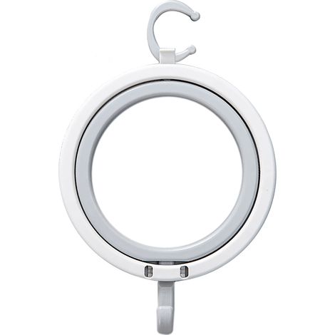 Porte-chapeaux multifonction avec crochets robustes pour écharpes, sacs et cravates - Blanc et Gris (1/3)
