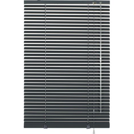 Deco Company, Veneziana in Alluminio, Montaggio a soffitto, Grigio Ardesia, 65 x 130 cm