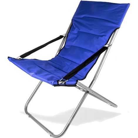 SEDIA SDRAIO PIEGHEVOLE IMBOTTITA CANAPONE BLU