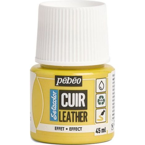 Peinture cuir - PEBEO - Setacolor - 45 ml - Jaune/Violet - Acrylique (1/4)