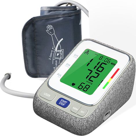 Tensiomètre de bras électronique avec écran LED, appareil de mesure domestique FC-BP110 (1/5)