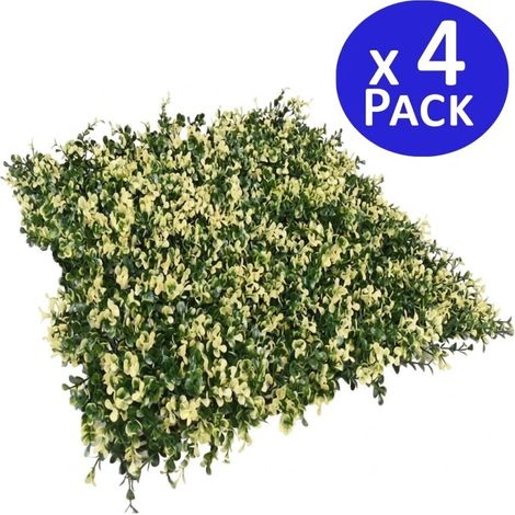 Pack 4 Jardin Vertical Flavo 50x50 cm Planta Artificial Decoración Pared Interior Exterior Jardines Verticales (1/2)