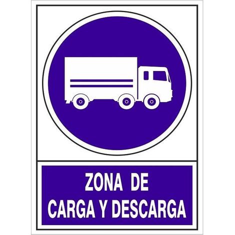 señal 680 plas.295x210''zona carga/desc.'' zona de carga y descarga
