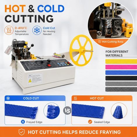 Machine de découpe automatique de courroie numérique 500 w Coupeur Chaud Froid Couteaux Sangles Chauds 120 PCS/min Largeur 110mm Chaud froid Machine de découpe de bande élastique adhésive (1/5)