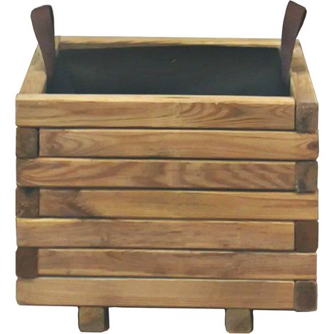 Fioriera da Giardino 40x40xh30,5 cm in Legno Impregnato (1/2)