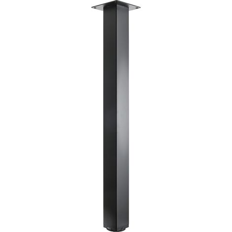 Hettich Tischbein Arba 6,0 x 71 cm Stahl schwarz - 1 Stück Tischbeine (1/4)
