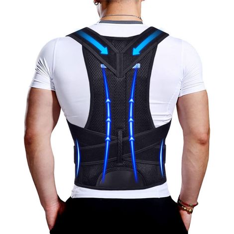 Correcteur de posture dorsal avec soutien lombaire et dorsal complet contre les douleurs cervicales, des épaules et des lombaires (1/5)