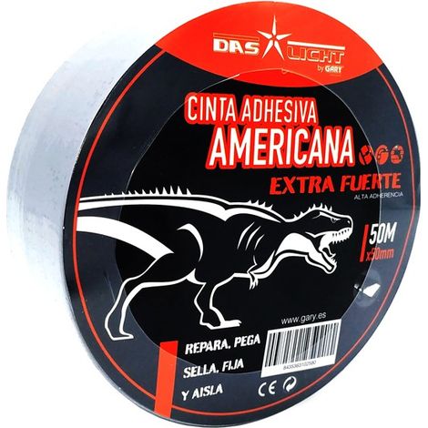 Cinta americana GARY DAS LICHT plata 50mm x50m  Oferta exclusiva