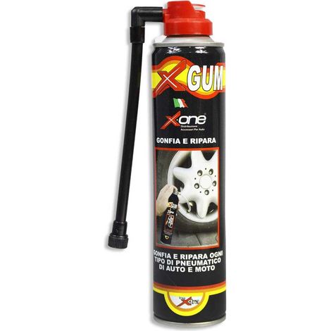 Bomboletta Spray ripara Pneumatico per Auto e Moto Sigilla Fori su penumatici 300 ml