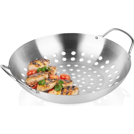 Steel vegetable grill basket perforated 28 cm 235492817 (1/5)