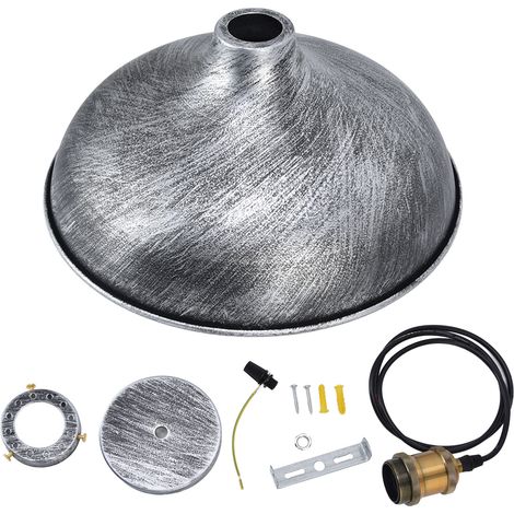 Lustre en fer forgé E27/E26 : Style industriel rétro épuré, idéal pour restaurants, cafés et boutiques de vêtements. (1/5)