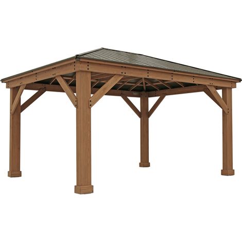 Westmann Holzpavillon Devon 12x16, natur, 371 x 490 x 315 cm (L x B x H) (1/5)