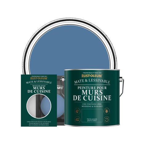 Peinture pour Murs de Cuisine, Finition Mate - Soie Bleue (1/3)