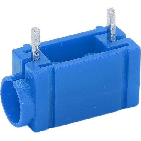 Lot de 5 prises bananes professionnelles 4 mm en laiton nickelé pour circuits imprimés, accessoire pour multimètre (bleu). (1/5)