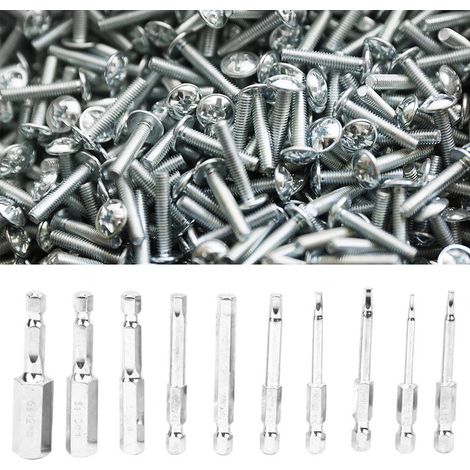10 embouts de tournevis hexagonaux magnétiques, de 1,5 à 12 mm, de 60 mm de long (1/5)