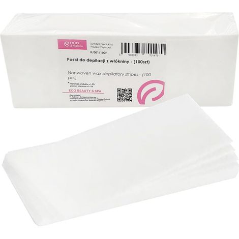 Vlies-Haarentfernungsstreifen 7 cm x 20 cm, weiß, 100 Stück (1/3)