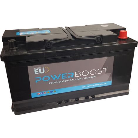 Power Battery – Batterie voiture 12V 93Ah 700A – Plomb calcium sans entretien – Démarrage rapide pour VL et camionnette – Dimensions 353x175x190mm