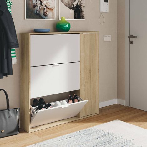 Scarpiera - 5 Ripiani 30 Paia, Marrone Rovere, -, 106x22x115h cm Concepcion (1/4)