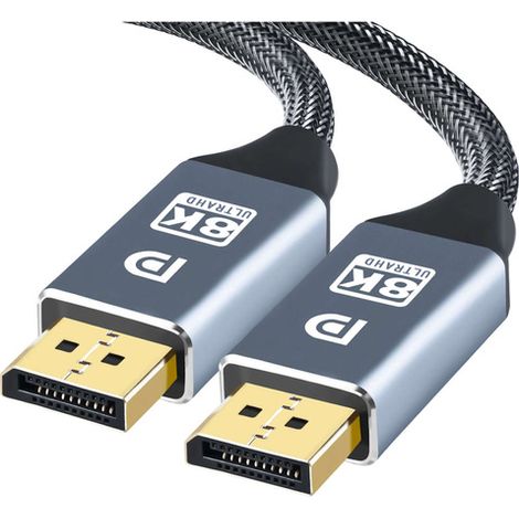 Cavo Alogy 2x Display Port DP 1.4 8K 30AWG per TV e PC, 1 m (1/5)