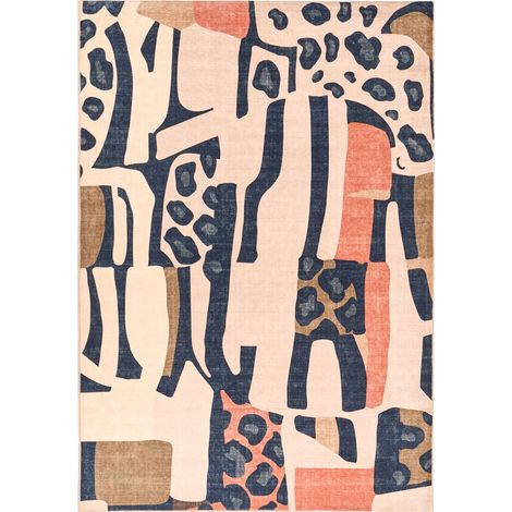 Tappeto Tessuto antiscivolo Multicolore 140 x 200 cm Inhisar