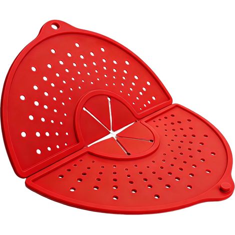 Protège-éclaboussures en silicone Couvercle en Silicone Pliable Protection anti-projections rotative pour Poêle, Cuisson, Mijotage, Bouillon, Vapeur, Maison (1/5)