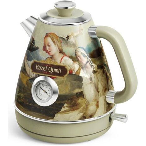 Bouilloire électrique vintage 1,7 L – Acier inoxydable sans BPA – Ébullition rapide 2200 W – Arrêt automatique et protection anti-surchauffe (1/5)