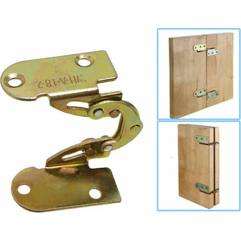 Charnière pliante cachée en fer, pour table à manger, bureau et lit, support, mécanisme combiné de meubles, 2 pièces (1/4)