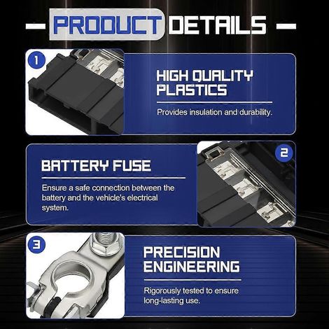 Porte-fusible de batterie positif 24380-79915 avec connecteur de borne de batterie pour Nissan 350Z, 370Z, Armada, Cube et GT-R (1/5)