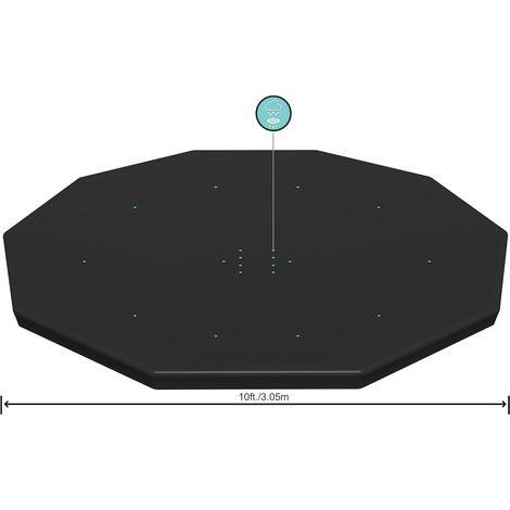 4 Season Cover 305 cm Round Diameter 305 cm for Above Ground Pools (1/5)