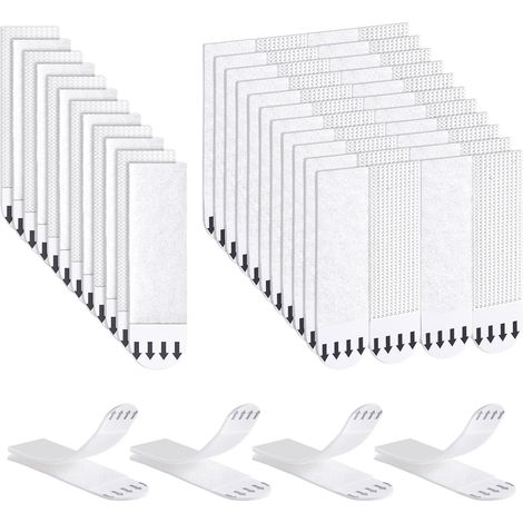 32 Paires Bandes Adhésives, Crochet Et Boucle Résistant, Suspension Sans Percer, Pour Cadres Et Décoration Murale (1/5)