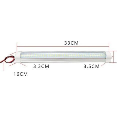 TAISHENGDA – 1 Stück 12V LED-Lichtleiste für den Innenbereich, 108 LEDs, 12-Volt-LED-Streifen mit Schalter für die Beleuchtung von Auto, LKW, Ladefläche, Transporter, Boot, Frachtraum, Anhänger und Sc (1/5)