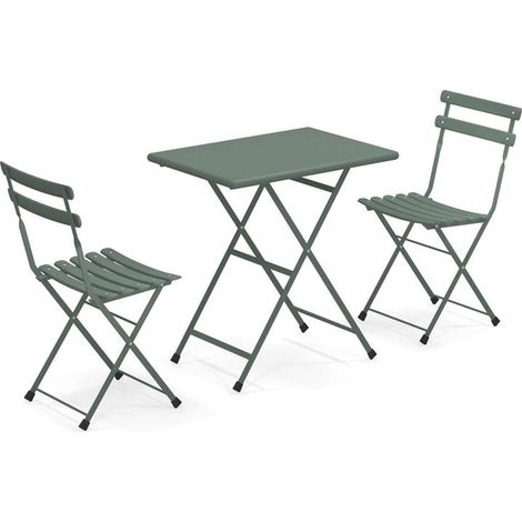 EMU Arc En Ciel Set 2 Chaises + 1 Table Pliable Vert Noir 75