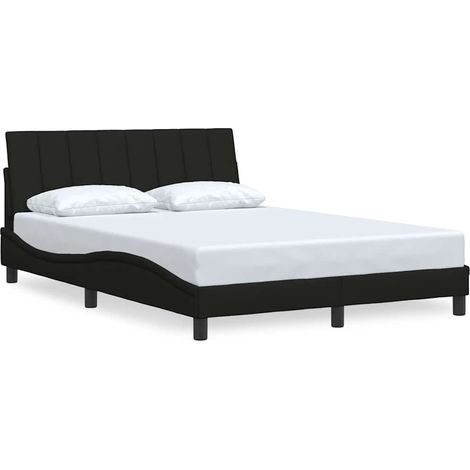 Maison Exclusive - Bettgestell ohne Matratze "Hanko" Schwarz 140x