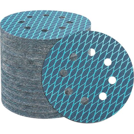 Schleifpapier 125mm Klett 100 Stück Zirkonium Rund Diamond Körnung 120 (1/5)