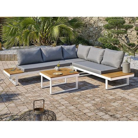 MIYAKO - Salon de jardin 5 places bois d' et aluminium - DCB GARDEN (1/8)