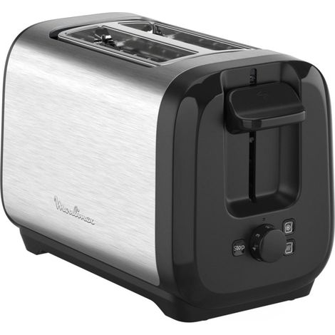 Moulinex – Grille pain 2 fentes 1300W – Acier inoxydable – Fonction décongélation – Pour pain frais et congelé