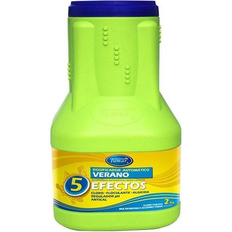 Cloro 5 efectos TAMAR dosificador automático verano 2kg (1/4)