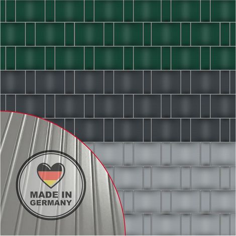 Bande Brise-Vue PP Pro extra résistante pour clôture à Double Fil – Brise-Vue Gris Clair 0,19 x 2,55 m – Épaisseur 1,5 mm rainuré – Opaque, Coupe-Vent et Brise-Vue (1/5)
