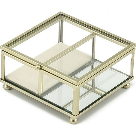 Signes Grimalt Boîte de décoration Organiser des boîtes de bijoux et des bijoutiers en or 6x10x10cm 27782