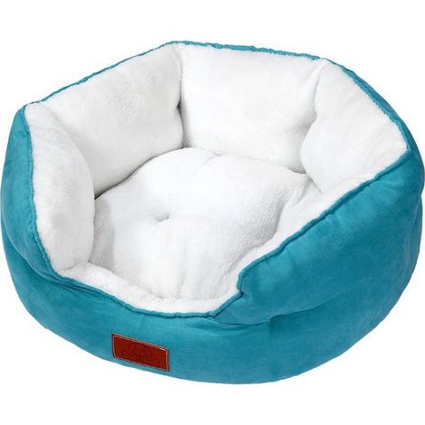 Lit pour chien pour petits chiens et chats, lavable, pour chiot, avec fond antidérapant, chauffant, doux et apaisant (1/5)