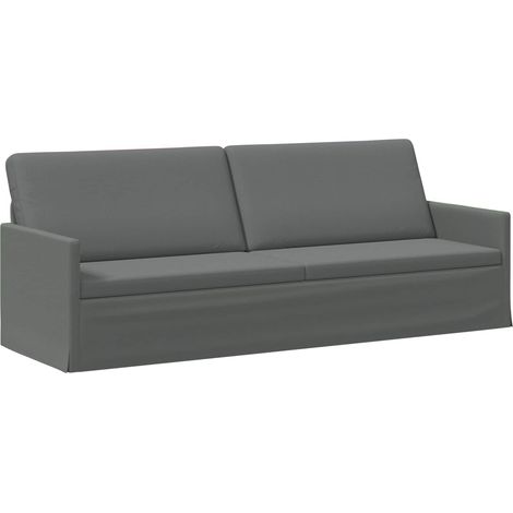 3 Seater Sofa Dark Grey 220 x 81 x 82 cm Fabric vidaXL (1/5)