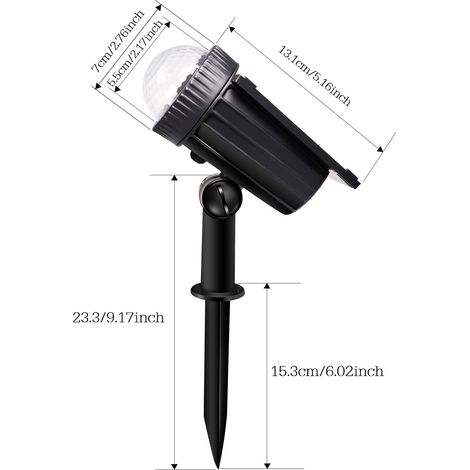 Nouveau Projecteur Solaire Extérieur, Projection Couleur RGB, 2-en-1 Mur/Sol, Étanche, Éclairage Jardin Extérieur (1/5)