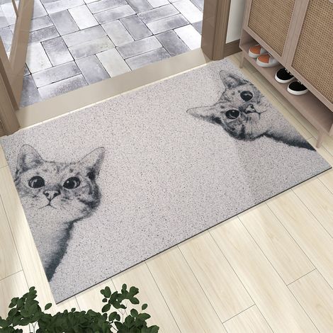 Paillasson antidérapant pour entrée, tapis racloir anti-saleté pour maison, en rouleau de fil PVC, 45 x 70 cm (17,7 x 27,6 pouces). (1/5)