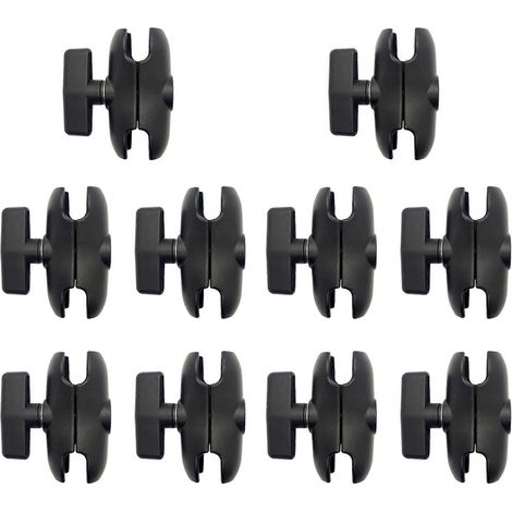 10pcs 9CM Bras double en alliage d'aluminium pour RAM avec base de montage à boule de 1.5 pouces pour caméra de moto (1/5)