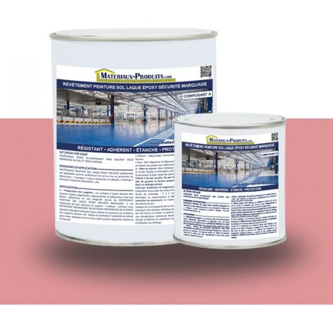 Revêtement peinture sol laque époxy sécurité marquage - 1 Kg Rose - MATPRO (1/5)