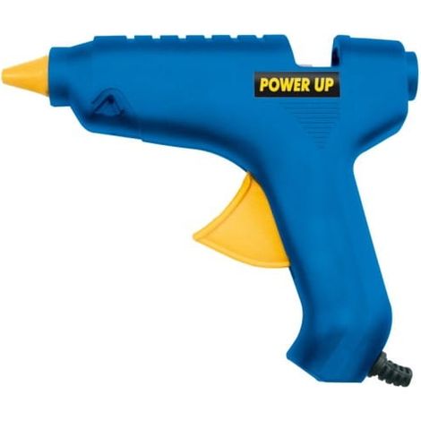 PowerUp POWERUP 73056 pistola per colla, 11 mm, 40W, avvio rapido, ideale per lavori artigianali e di riparazione, design compatto, facile da usare, strumento pratico ed efficiente.