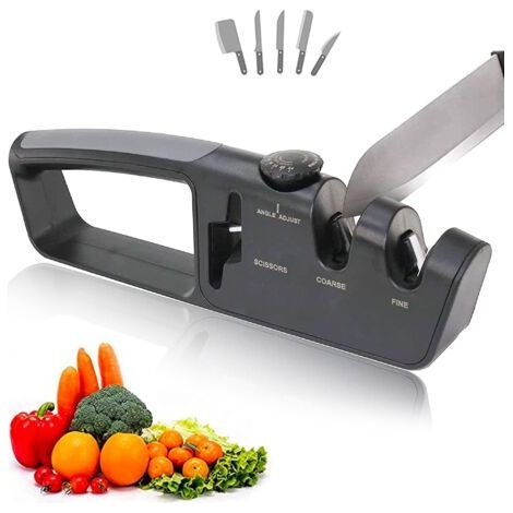 Couteaux Professionnel à 3 Niveaux Eguiseur de Couteau Japonais avec Poignée à Angle Réglable Affuteur Multifonction et Aiguiseur de Cuisine de Polissage (1/5)