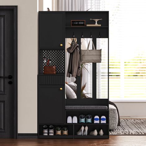mobile contenitore ingresso 100x180 con panca e ganci OKMYHOME (1/5)